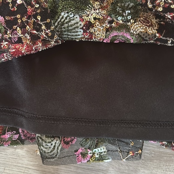 Sam Edelman size 6 sequin Floral Black Maxi Dress - Picture 8 of 9